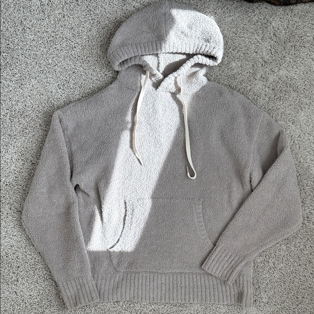 Cozy Gray Hooded Sweater